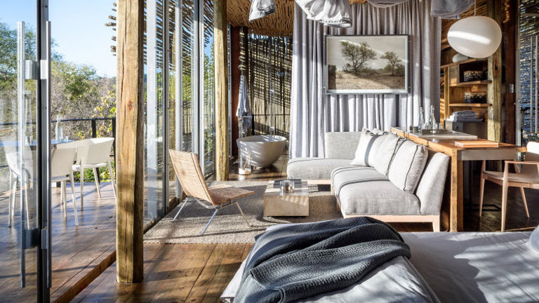 Singita Lebombo Lodge features glass-walled suites. // © 2017 Singita