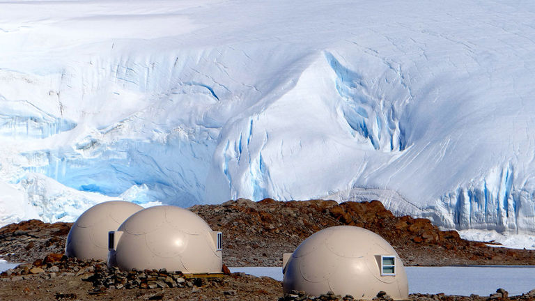 Tour operator White Desert's clients sleep in 20-foot-wide, heated, fiberglass pods.