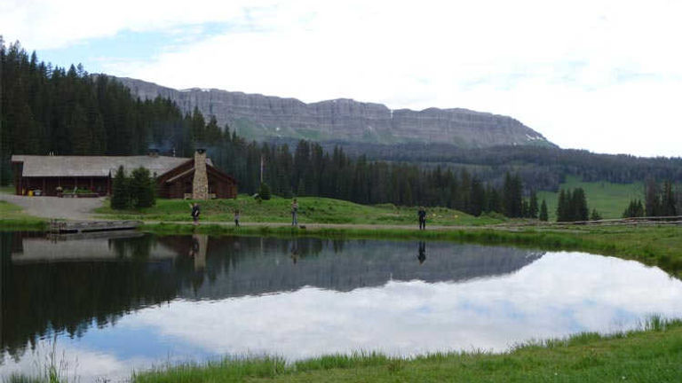 The group stays at Brooks Lake Lodge for a truly Wild West experience. // © 2013 Adventures by Disney