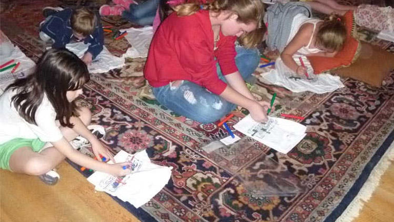 Guides keep kids busy with evening activities so that parents can have free time. // © 2013 Adventures by Disney