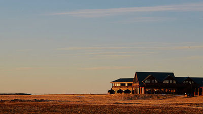 Hotel Ranga sits on a desolate swath of land in Hella, southern Iceland. // © 2017 Brent Darby