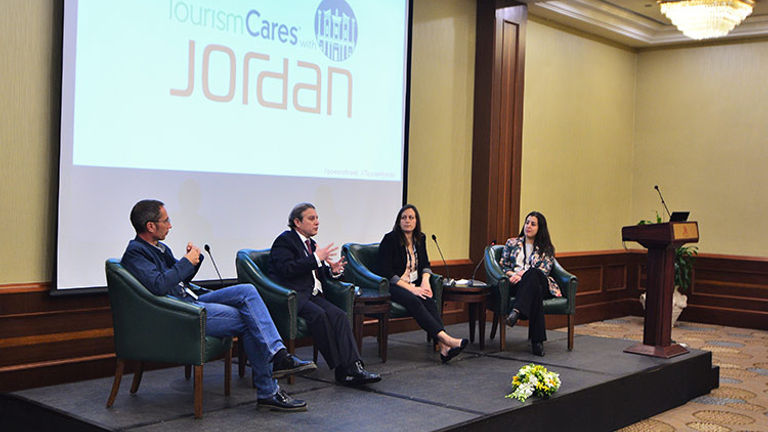 The Tourism Cares With Jordan conference included panel discussions. // © 2018 Tourism Cares