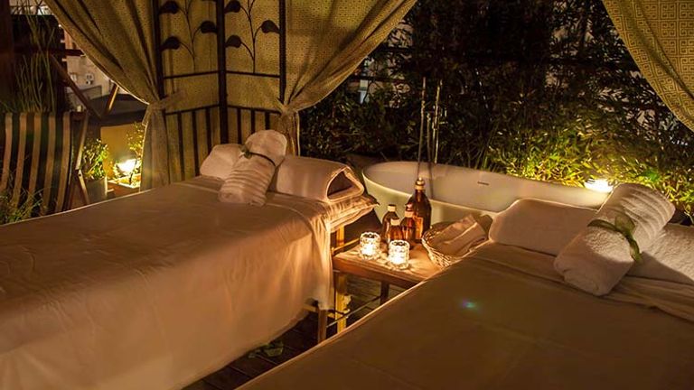 A hot stone massage, a Swedish massage and a classic package including two glasses of cava or wine are among options at the on-site spa. // © 2015 Brown TLV Urban Hotel