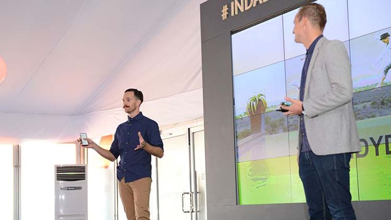 Digital content creators Dane Foreman and Andy Carrie discuss the impact of Instagram on tourism and marketing.  // © 2015 Reg Caldecott/South African Tourism