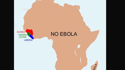 As of now: Nigeria and Senegal are now Ebola-free; the Democratic Republic of Congo’s case was of a different strain of Ebola, and it’s likely contained; and Mali had only one case of Ebola. // © 2014 Anthony England / @EbolaPhone