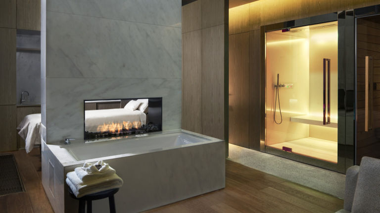 The design of the spa is meant to maximize tranquility.