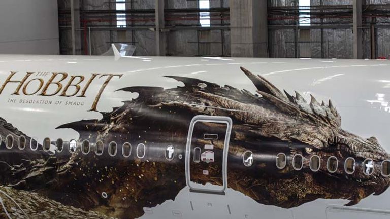 The second plane features a 177-foot decal of the dragon Smaug from “The Hobbit: The Desolation of Smaug.” // © 2013 Laura Forest 
