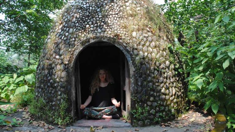 One cave at the “Beatles Ashram” // © 2014 Bettmann/Corbis/AP Images