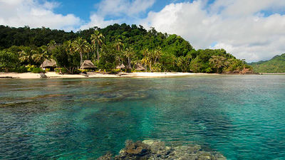Fiji’s Qamea Resort and Spa and Matangi Private Island Resort are separated by a 15- to 20-minute boat ride and offer beautiful accommodation options for clients. // © 2016 Qamea Resort and Spa Fiji