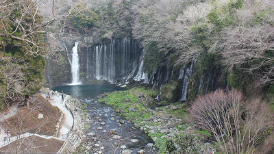 If visiting Japan’s Mount Fuji from the city of Fujinomiya, detour to the spectacular Shiraito Falls. // © 2014 Monica Poling