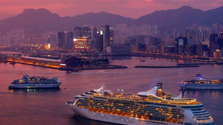 Hong Kong’s new Kai Tak Cruise Terminal, which opened in June, is able to berth two Oasis-class ships simultaneously. // © 2013 Hong Kong Tourism Board