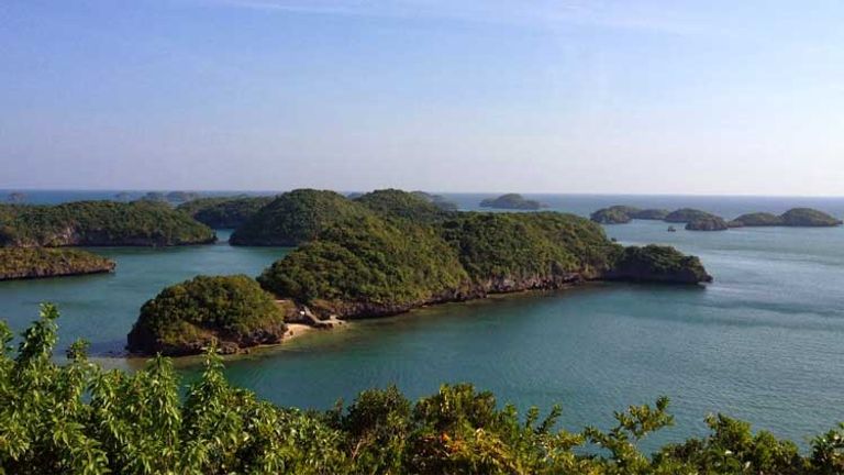 Governor's Island, with all its incredible vistas, is one of the three developed areas at Hundred Islands. // (c) 2013 Nila Do