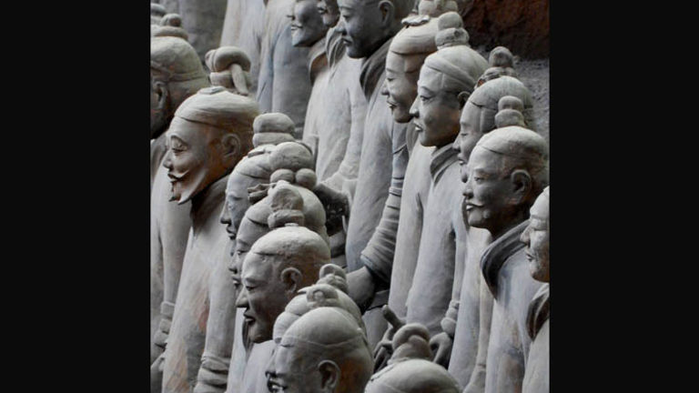 The face of each terra-cotta warrior in Emperor Qin’s subterranean army is unique. // © 2015 Shane Nelson