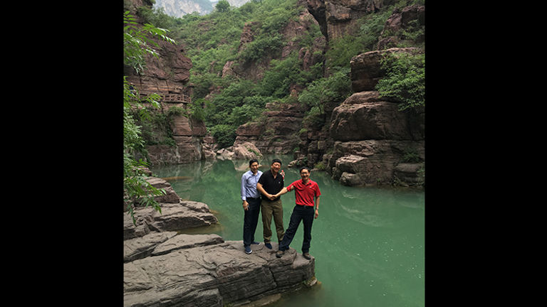 You might just end up with some new friends in your photos while visiting Yuntai Mountain. // © Michelle Juergen