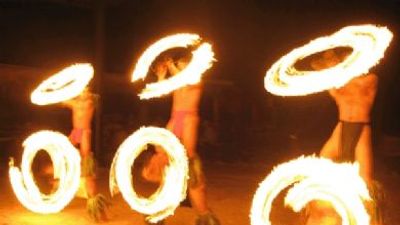 The Tiki Village puts on a fiery show. // (c) 2008 Janeen Christoff