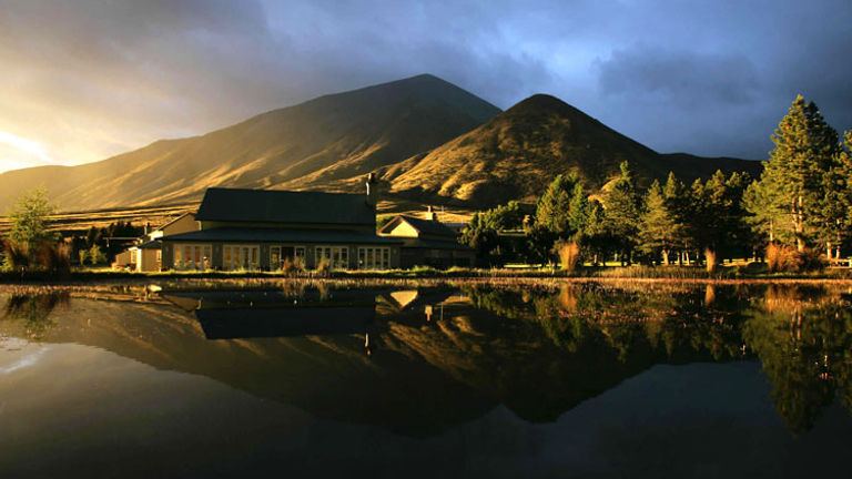 To get to the Southern Alps, they took a train ride to the Grasmere Lodge, which was built in 1858 on a traditional sheep station. // © 2014 Grasmere Lodge
