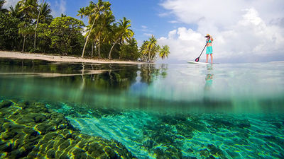Located on its own small island on Tikehau, Ninamu Resort is a low-key eco-retreat with famous fans. // © 2017 Ninamu Resort