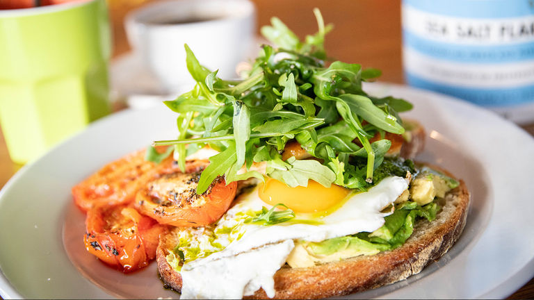 Though the area is known for its fresh seafood, visit Pilgrim’s for healthy vegetarian options.