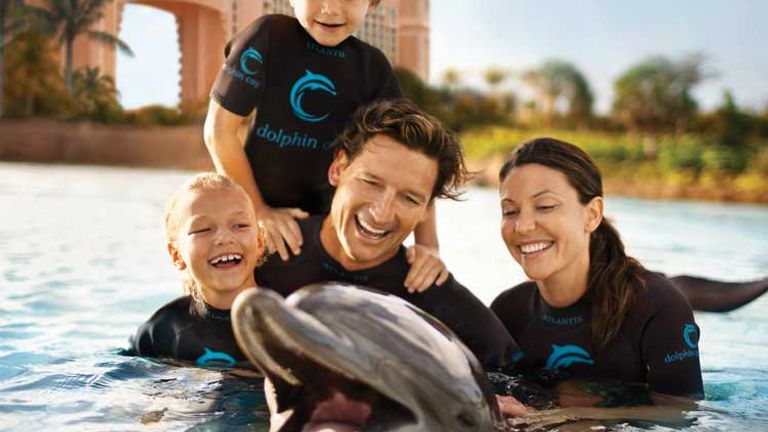 Dolphin Cay at Atlantis, Paradise Island is just one of many family-friendly vacation spots in the Caribbean. // (c) 2013 Atlantis, Paradise Island