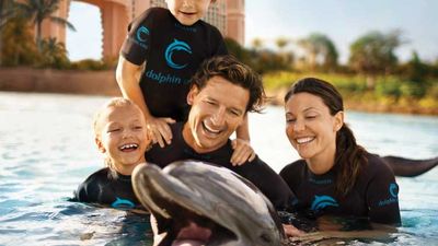 Dolphin Cay at Atlantis, Paradise Island is just one of many family-friendly vacation spots in the Caribbean. // (c) 2013 Atlantis, Paradise Island