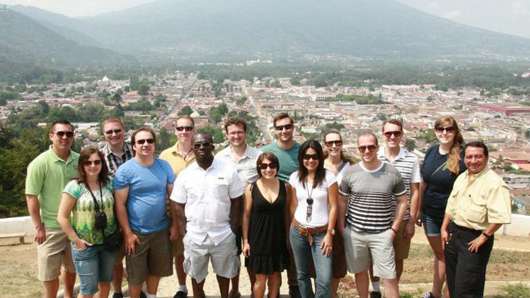 The ASTA YPS fam trip group atop Hill of the Cross above Antigua, Guatemala // (c) 2013 ASTA YPS