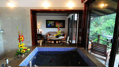 At the 103-room Tabacon Thermal Resort & Spa in Costa Rica, guestrooms bring the outdoors in. // © 2017 Tabacon Thermal Resort & Spa