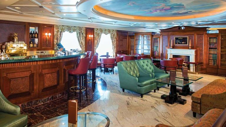 After: Regatta’s dining room bar was transformed into the popular Baristas coffee bar — previously only on Oceania’s Marina and Riviera — where an array of snacks and beverages are served, including lattes and biscotti. // © 2014 Oceania Cruises