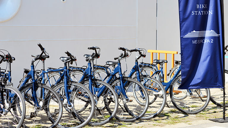 Passengers can enjoy bike tours led by Europa 2’s bike guide. // © 2015 Valerie Chen