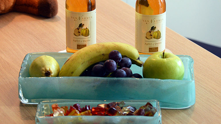Hapag-Lloyd’s Europa 2 prides itself on thoughtful details, such as arrival gifts of apple cider and gummy bear for kids in the family suites. // © 2015 Valerie Chen