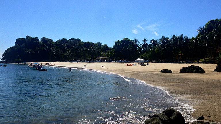 During Windstar’s private island event on Isla de Coiba, passengers can enjoy watersports, a yoga lesson, a delicious buffet, cocktails on the beach and simple relaxation. // © 2016 Michelle Juergen