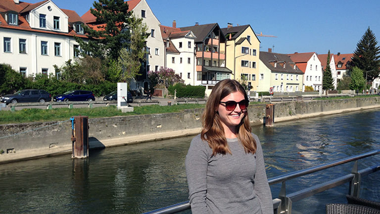 The writer on a Danube cruise along the city // © 2015 Michelle Juergen