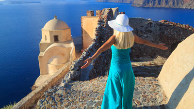 The Greek Islands of Mykonos, Santorini and Crete offer visitors dramatic beauty and a bevy of ways to get outside and experience the destination. // © 2016 iStock