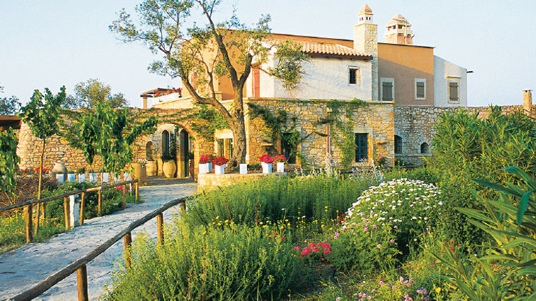 Clients can tour the water mill, olive press, wine cellar, vineyards and farmyard of Agreco Farm on Crete, then dine in the on-site taverna. // © 2016 Agreco Farm