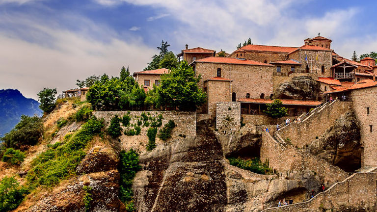 The 14th-century Meteora Monasteries in Greece are home to Greek Orthodox Christian monks. // © 2017 iStock