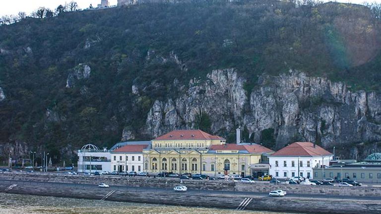 The view of Rudas Baths from across the Danube at Elizabeth Bridge // © 2016 Josalin Saffer