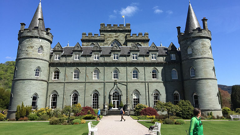 Located on Scotland's West Coast, Inveraray Castle is the historic home of Clan Campbell. // © 2015 Skye Mayring