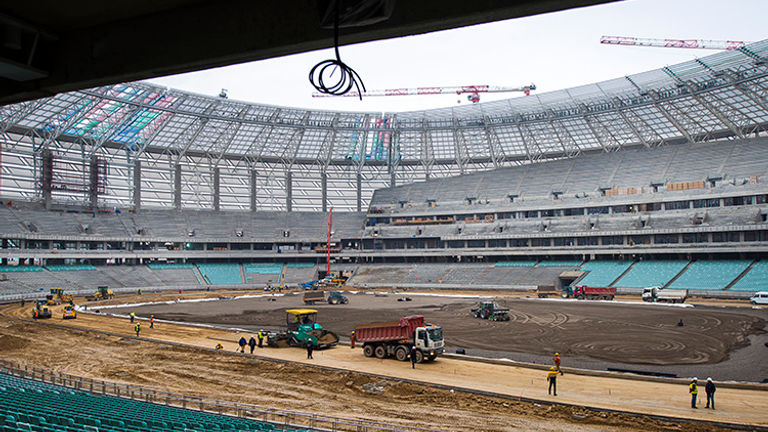 Baku, Azerbaijan, is getting ready to host the inaugural European Games, taking place in summer 2015. // © 2015 Mark Edward Harris