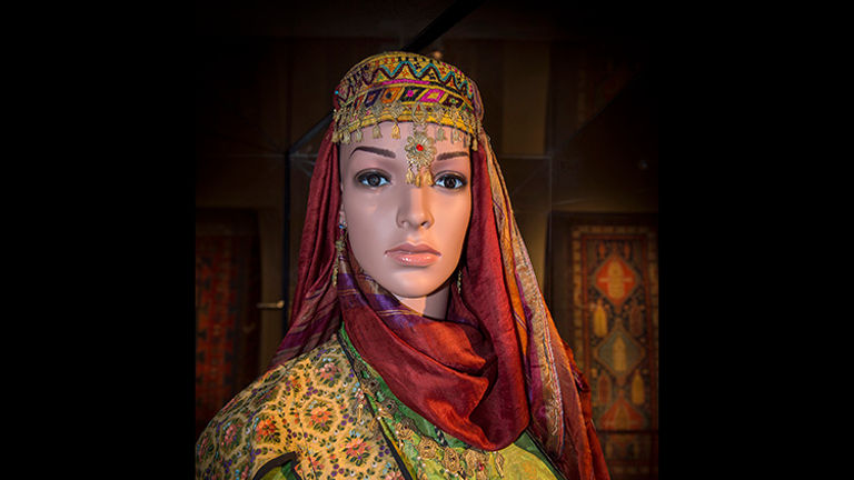 Traditional clothing is also on display at the Azerbaijan Carpet Museum. // © 2015 Mark Edward Harris