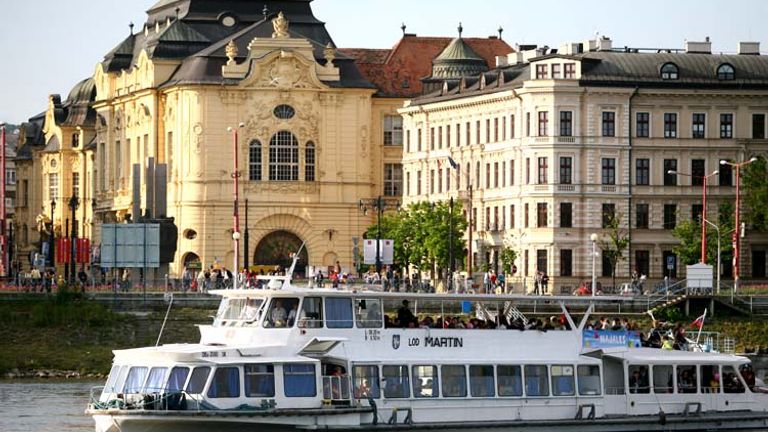 Over the centuries, commerce and conquerors traveled along the Danube, but today the river brings cruise visitors by the thousands to Bratislava. // © 2014 Courtesy Bratislava Tourist Board