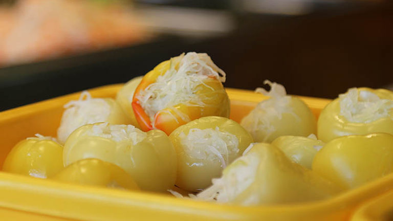 Travelers will have the chance to sample local specialties, from stuffed peppers to cheesy scones. // © 2016 Mindy Poder