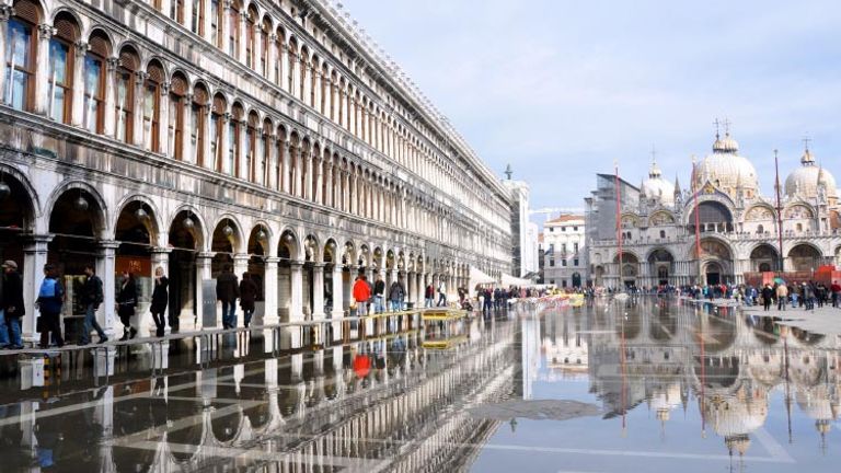 Flooding of St. Mark's Square, Honorable Mention, 2015 TravelAge West reader photo contest // © 2015 Laurel Leidner