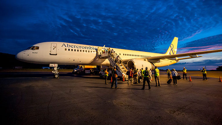 Travelers can fly in style while on Abercrombie & Kent's Around the World with Geoffrey Kent: An Inspiring Expedition by Private Jet itinerary. // © 2017 Abercrombie & Kent