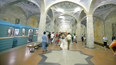 Explore some of the world’s most beautiful metro stations, beginning with the elegant Alisher Navoi station in Tashkent. // © 2014 Creative Commons user 24105644@N03