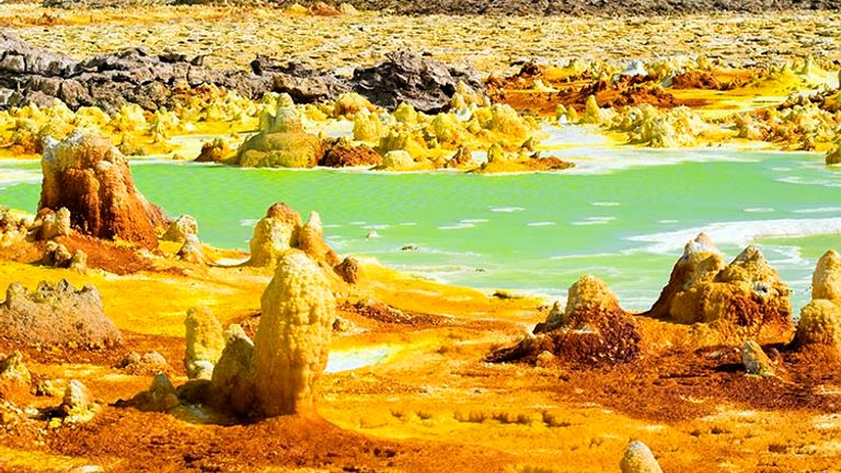 The abandoned town of Dallol is located in northern Ethiopia’s Afar Depression (also known as the Danakil Depression). // © 2016 iStock