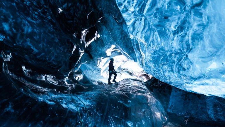 An ice cave in Iceland’s massive Vatnajokull glacier // © 2015 iStock