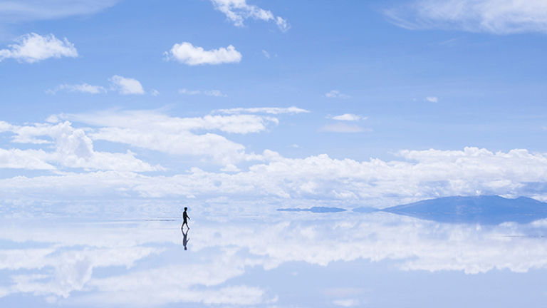 When it rains, the sheet of rainwater produces a surreal mirror effect. // © 2015 iStock