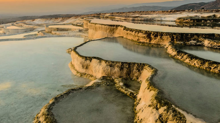 The hot springs and travertines in Pamukkale, Turkey, are a popular natural attraction. // © 2015 iStock