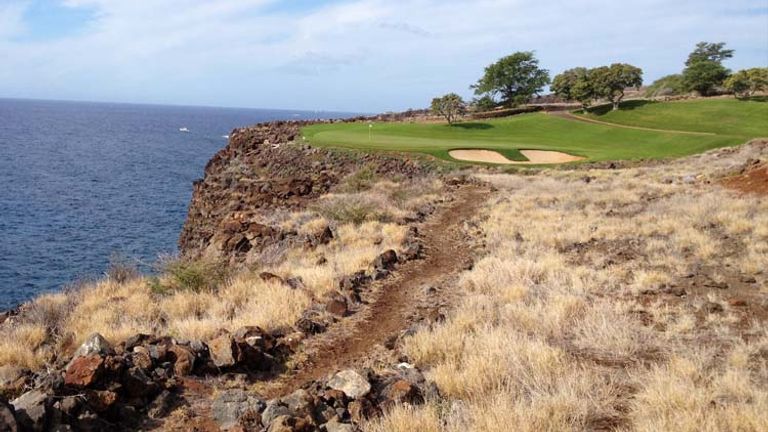 The Challenge at Manele golf course on Lanai is one of two championship courses on the island. // © 2014 Kenneth Shapiro