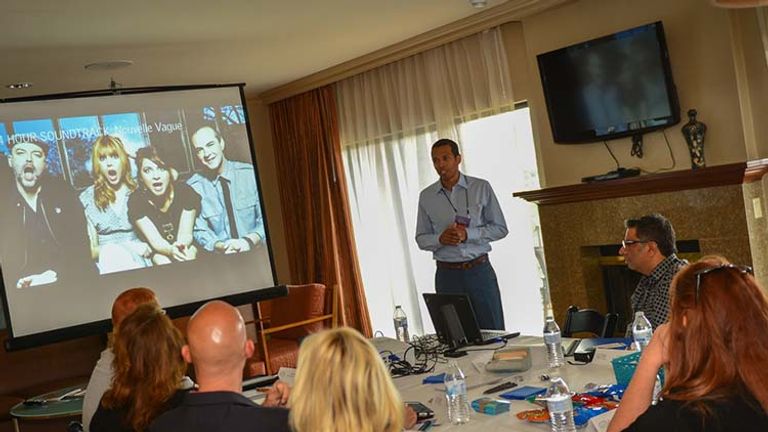 Pablo Henderson, brand manager for Le Meridien, hosted a small-group boardroom presentation to showcase the company’s new properties, offerings, services and its travel agent support structure. // © 2015 J. Martin Harris Travel & Leisure Photography