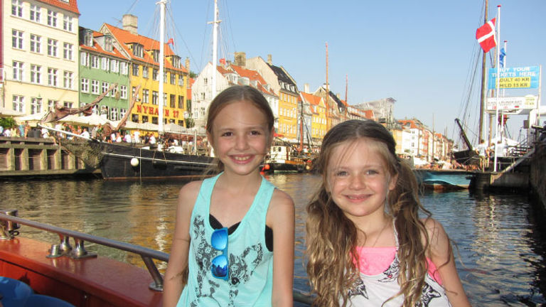 Sisters Brooklyn (left) and Bailey Stevenett loved exploring their roots in Copenhagen, home to Tivoli Gardens amusement park. // © 2016 Natalie Stevenett